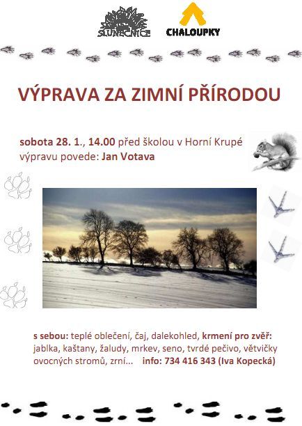 Výprava za zimní přírodou v Horní Krupé