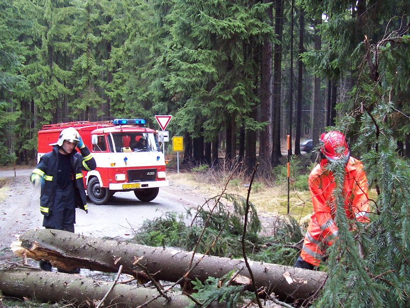 Vysočinu zasáhl silný vítr, lámal stromy