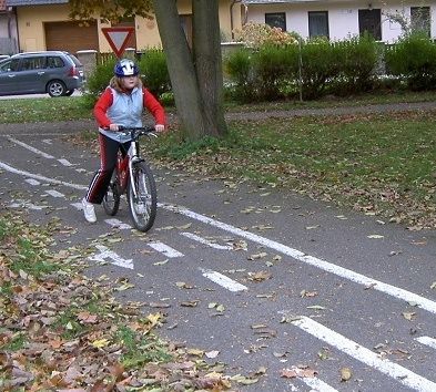 obrázek: Ztracená kola slouží v Jihlavě na dětském dopravním hřišti