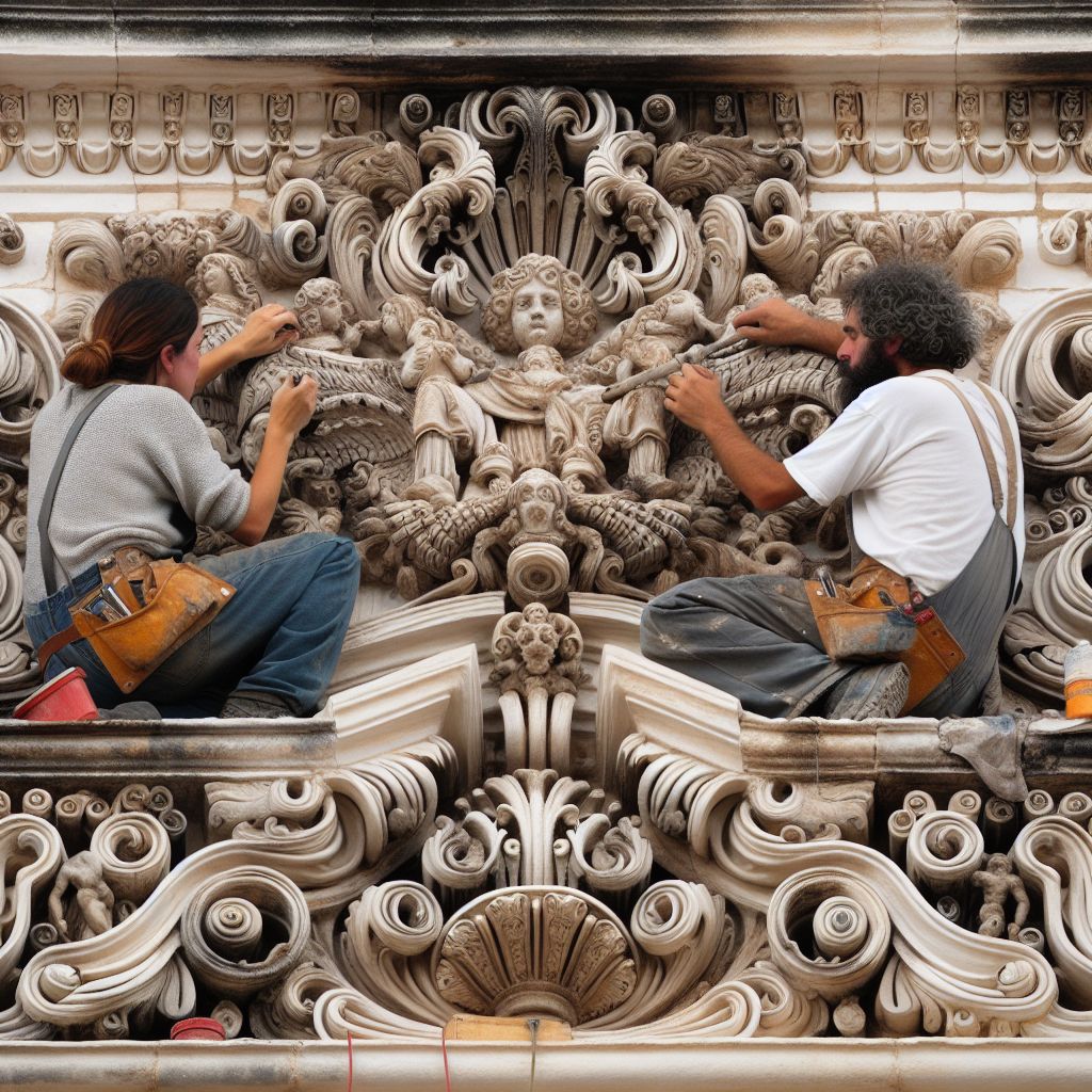 Obnova historické nástěnné malby na Havlíčkovobrodské radnici