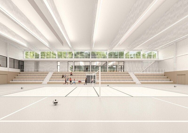 Ve Velkém Meziříčí roste nová sportovní hala za 156 milionů