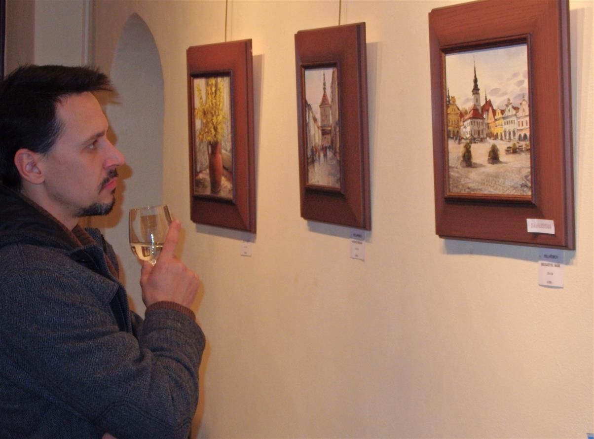 obrázek: Obrazy Jiřího Kristena v pelhřimovské Galerii M