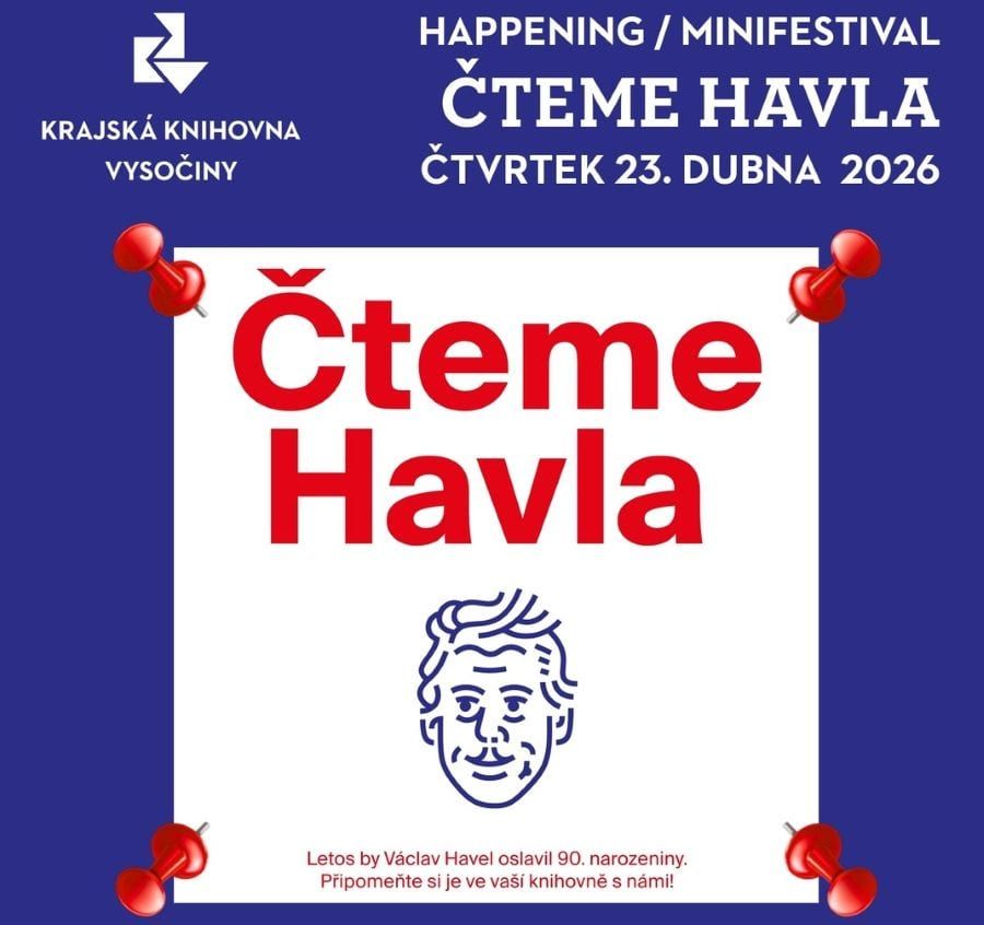 Čteme Havla přinese do Vysočiny programy k připomínce Světového dne knihy