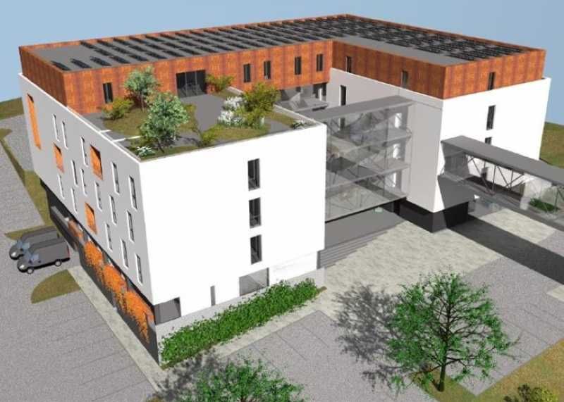 Nová budova: Rekonstrukce, parkovací místa a zahrada na střeše