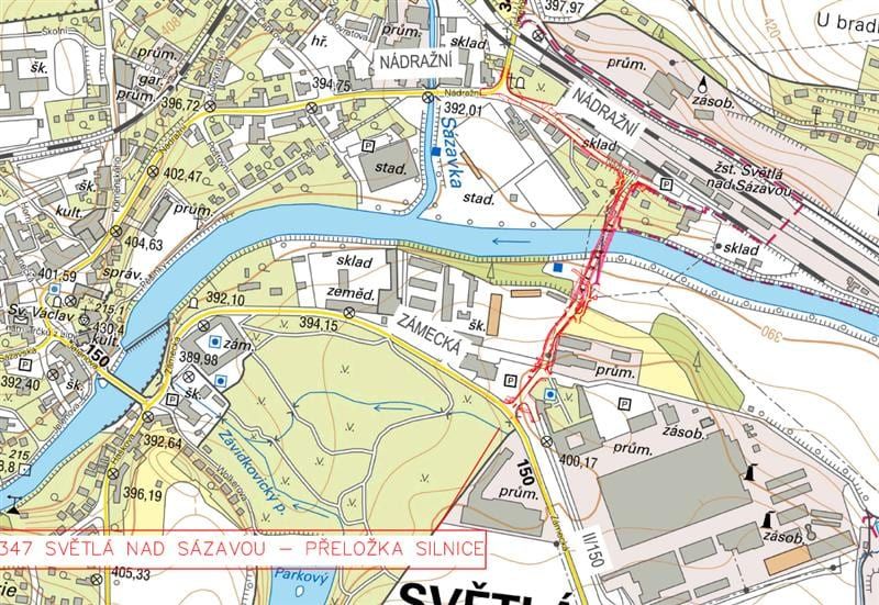 Světlá nad Sázavou připravuje nový most a přeložku silnice II/347