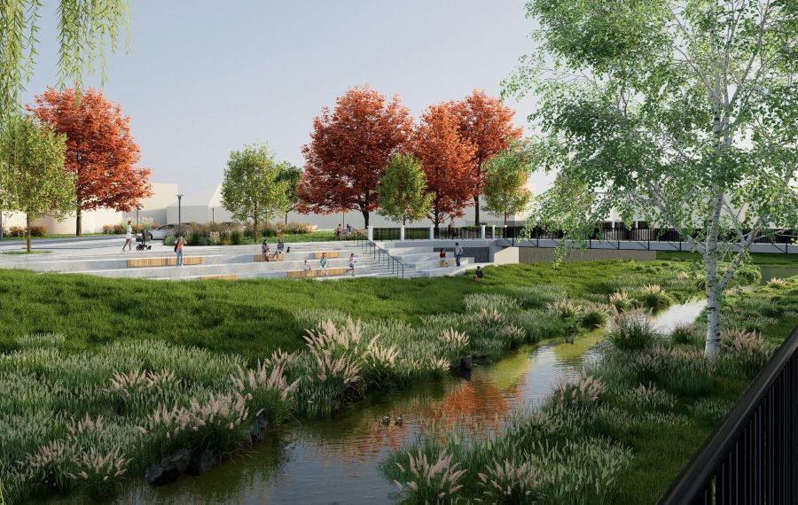 Velké Meziříčí chystá náplavku u soutoku Balinky a Oslavy. Projekt čeká na stavební povolení