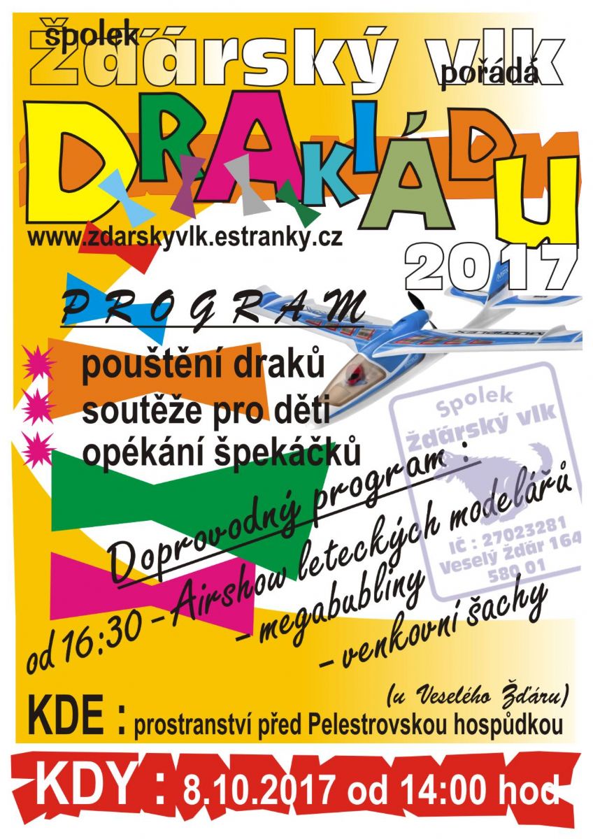 Nedělní drakiáda na Pelestrově