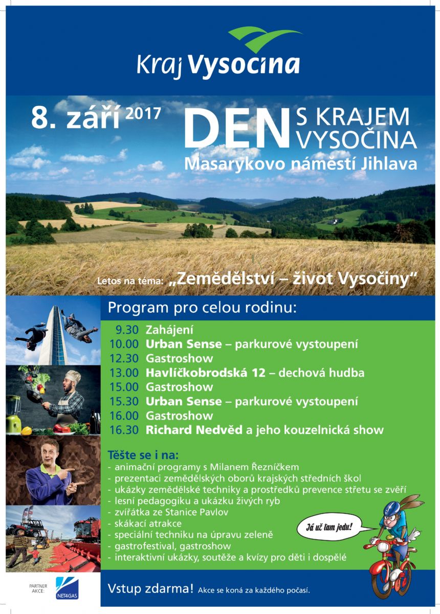 Den s Krajem Vysočina a gastrofestival lákají na zábavný a chutný program