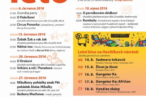 Obrázek - Havlíčkobrodské kulturní léto 2016 zpestří středeční odpoledne a večer v Brodě