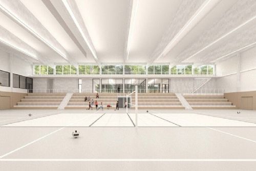 obrázek:Ve Velkém Meziříčí roste nová sportovní hala za 156 milionů