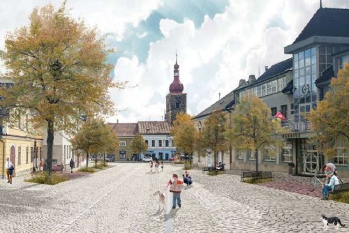 obrázek:Přibyslav upravuje návrh Bechyňova náměstí, řeší dopravu, parkování i veřejný prostor