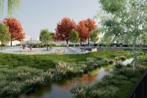 obrázek:Velké Meziříčí chystá náplavku u soutoku Balinky a Oslavy. Projekt čeká na stavební povolení