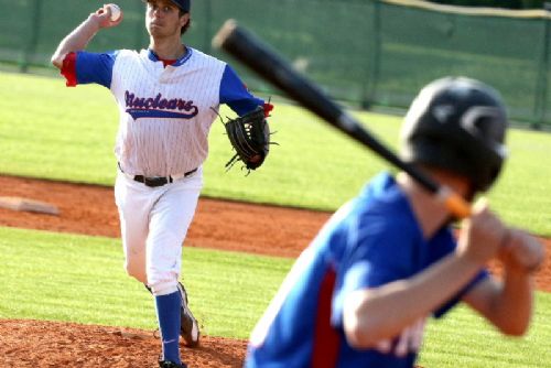 Obrázek - Poslední směnu utkání s Kotlářkou doházel v dresu Nuclears Australan Tyler Chappell, který udržel vedení Třebíče zajišťující postup do semifinále Českého baseballového poháru.